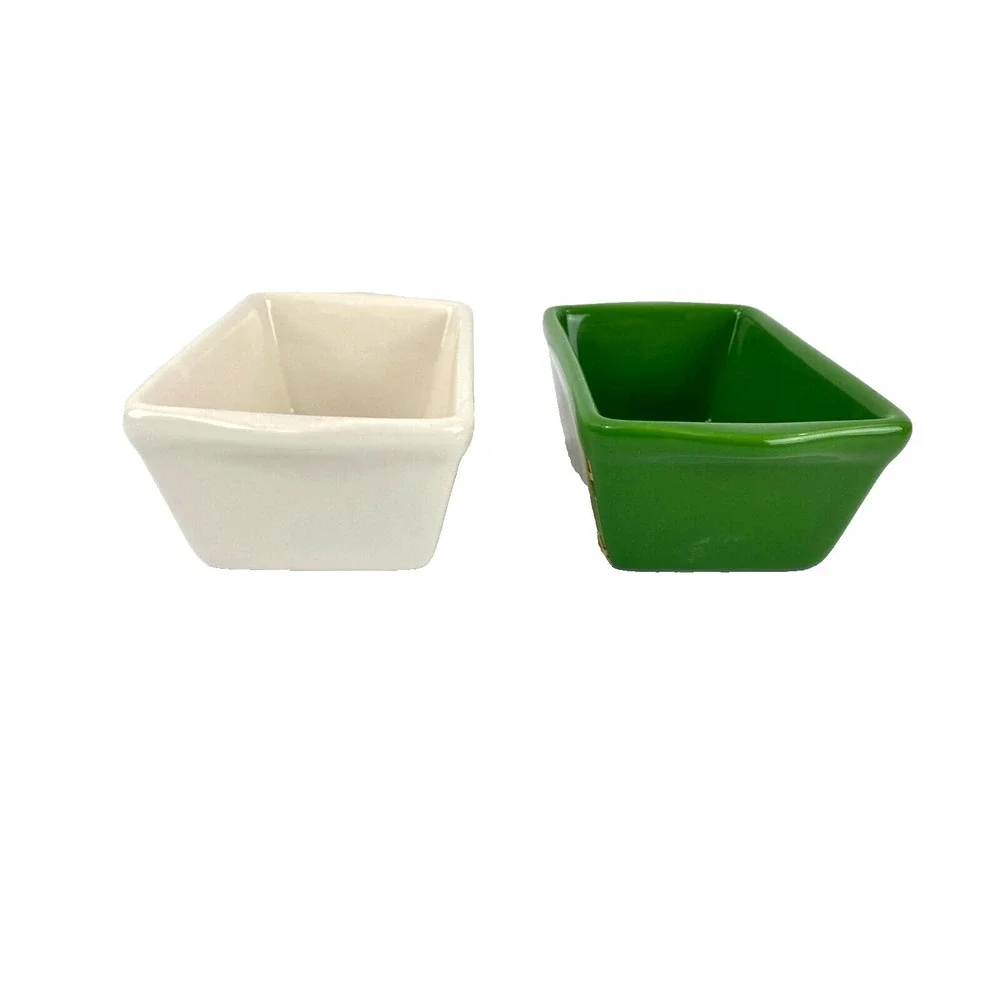 2 Ceramic Mini Loaf Pate Pans 3.5 x 6 Celebrate It Bakeware Cookware